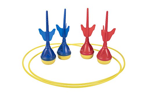 Triumph Backyard Soft Rubber Tip and Weighted Bottom Dart Set Includes 4 Darts and 2 Target Rings