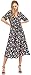 Wantdo Women's Casual Floral Dress V Neck Short Sleeve Slim Fit Long Dresses