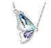 Superbaby Butterfly Breaking Cocoon Necklace MADE WITH SWAROVSKI ELEMENTS Aquamarin + Gift Box