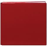 Pioneer 12 Inch by 12 Inch Postbound Leather Family Treasures Memory Book, Red