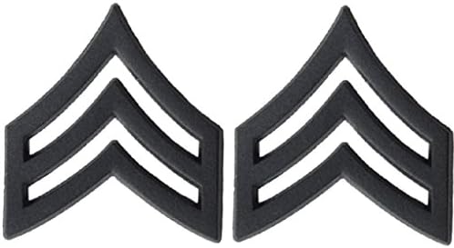 Black Metal Enlisted Pin-on Rank (Pair)