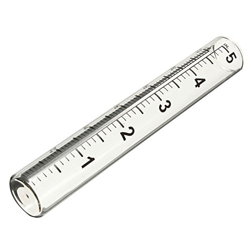Taloyer Glass Rain Gauge 5''Capacity Replacement Tube Easy-Read Magnifying for Outdoor Home Garden Yard