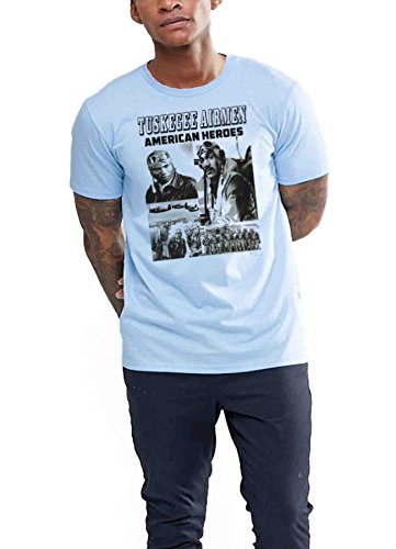 Rancid Nation Black History Month T-Shirt Tuskegee Airman Malcolm X Angela Davis (2X-Large, Blue)