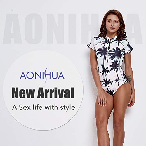 YEZIJIN Women Long Sleeve Surfing Diving Swimsuit One Piece Beach Bathing Suit Wetsuit top Long/Short Sleeve White - Thumbnail 3