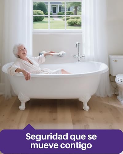 KEKOY Bathroom Handles for Elderly with Indicator, Shower Handle for Elderly and Disabled People – Safe and Sturdy Shower Handles, No Drilling and Detachable (Blue*1, 44.5cm)