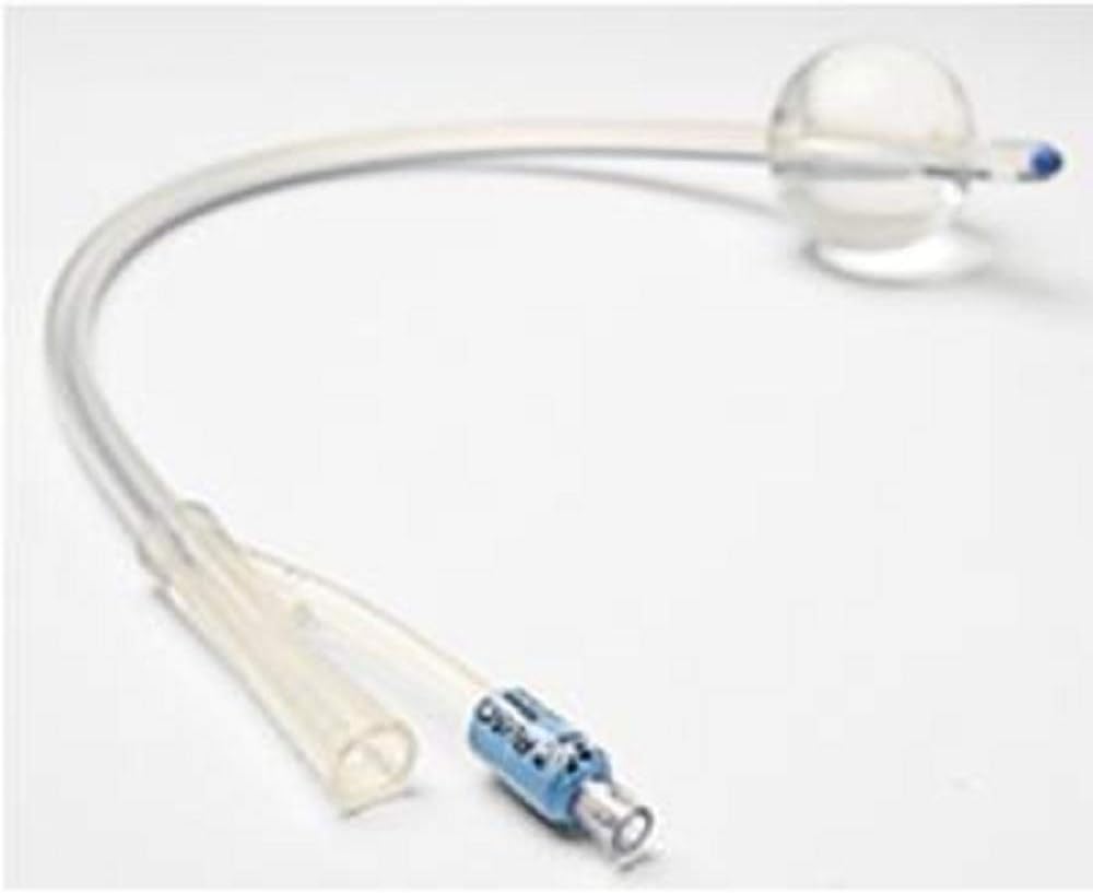 Silkomed 2-Way Foley Catheter 16 FR 30 cc, 16" L, Orange Tip, 100% Silicone, Latex-Free - 1 Each
