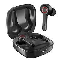 Wireless Earbuds, [Upgraded] Boltune Bluetooth V5.0 in-Ear Stereo Wireless Headphones 40Hours Playing Time Bluetooth Earbuds Built-in Mic Single/Twin Mode, Red