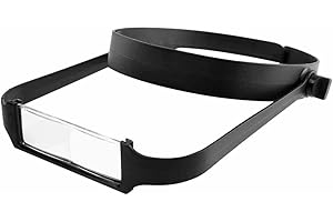 Modelcraft Slimline Headband Magnifier with 4 Lenses, Black