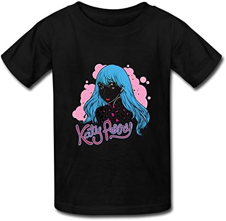 Youth Katy Perry Cartoon Kids Boys and Girls T-Shirt - White