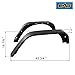 EAG Rear Fender Flares Steel Flat Style 2PCS Fit for 07-18 Jeep Wrangler JK