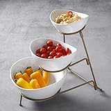 Gibson 3 Tiered Oval Chip And Dip Set With Metal