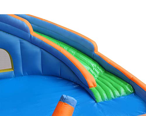 RETRO JUMP Inflatable Slide Bouncer, Pool Water Slide Climber Castle Bounce House Waterslide for Kids Backyard with Blower