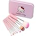 Cute Hello KItty 7PCS Makeup Brush Set Foundation Eyebrow Eyeliner Blush Cosmetic Concealer Brushes Pink (Pink)