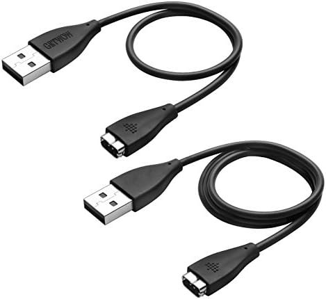 Fitbit Charge HR Cable, Getwow 2-Pack Replacement USB Charger Cable for Fitbit Charge HR Wireless Activity Wristband (2-Pack, 27cm+1m)