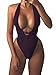 MOPOOGOSS Womens Sexy Deep V Neck High Waist Multi-Way Bandage One Piece Swimsuits Swimwear