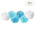 Baby Shower Party Decorations Set for Boy - Perfect All in One Supplies Bundle, It's A BOY Banner, Mommy to Be Sash, Cute Photo Booth Props, 6/6'' Pom Poms [Blue, Light Blue, White], 10 Balloons