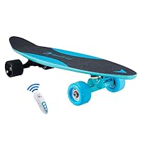 RICK-LIKE 27" Single Motor Waterproof Electric Skateboard with Wireless Remote Control (Blue)