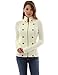 PattyBoutik Women Military Mock Neck Zip Up Cardigan (Ivory Small)