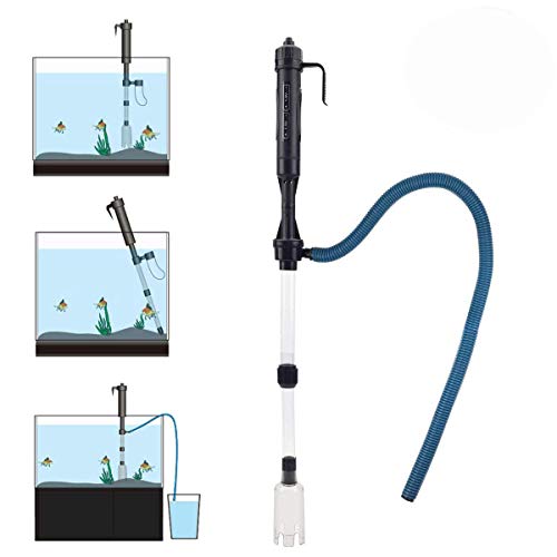 Songway Electric Aquarium Gravel Cleaner Battery Powered Fish Tank Sand Vacuum Cleaner Kit with Filter Bag Water Changer Sand Washer