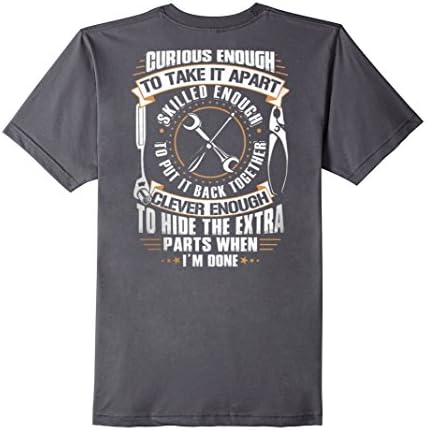 Men's Mechanic Shirts - Skilled and Clever Mechanic XL Asphalt