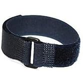 18mm Nylon Hook And Loop Blue 1pcs Slip Thru Zip Tie Sport Wrap Watch Band 9 inches Long Adjustable