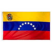 DANF Venezuela Flag 3ftx5ft Bolivarian Republic of Venezuela Flags Polyester with Brass Grommets 3 X 5 Ft