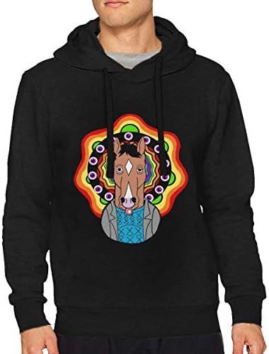 Nevaehbriella Men's BoJack-Horseman Long Sleeve Particular Drawstring Hoodies