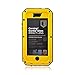 NEW Waterproof Shockproof Aluminum Gorilla Glass Metal Military Heavy Duty Armor Bumper Cover Case for Apple iPhone 5 5S SE Home Key +Fingerprint (Yellow)
