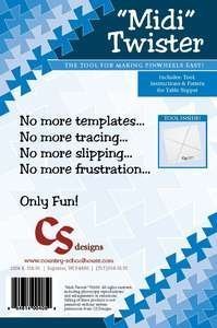 Midi Twister Pinwheel Quilt Template uses 6 1/2