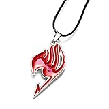 Hot Sell New Anime Fairy Tail Magic Association's Symbol 4 Colors Alloy Necklace Pendent U Pick (Red)