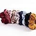CODOHI 9 Packs Solid Hair Scrunchies Bowknot Ties Ponytail Bow Accessories Assorted Colors Ponytail Holder for Women Girls