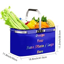 Customized Market Basket Collapsible Large Reusable