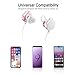 Rose Gold Wireless Headphones, Half in-Ear Comfortable Fit, Apple Style Bluetooth Headset with Microphone, Stereo Earbuds Noise Canceling for iPhone 7 7plus 6 6s Plus, Galaxy Cell Phones