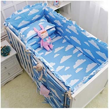 6Pcs Cotton Baby Crib Bumpers Bedding Set Kids Bedding Sheet Newborn Baby