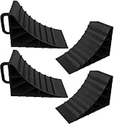 HowseHold Wheel Chocks Set of 4 Black With Handles 15x10x8.5cm