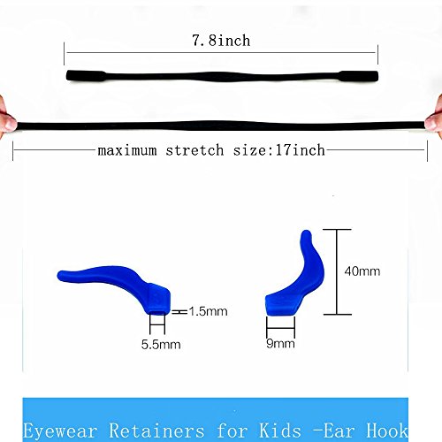 image for Yalex 8Set Colors Eyeglass Strap 8Eyeglass Chains,Eyewear Retainers fo