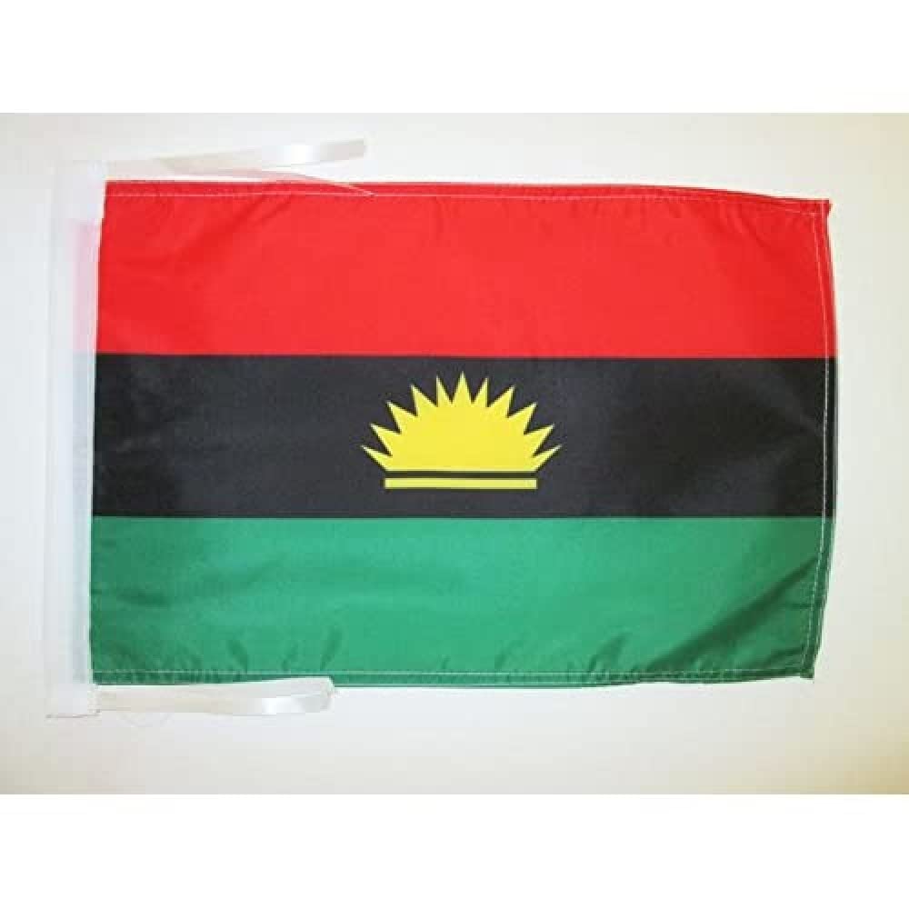 AZ FLAG - Republic of Biafra in Nigeria Flag - 18'' x 12'' - 100% Polyester Biafra Small Banner with Two Cords - Fade Resistant - Vivid Colors - 18x12 in - 45x30 Cm — image 1