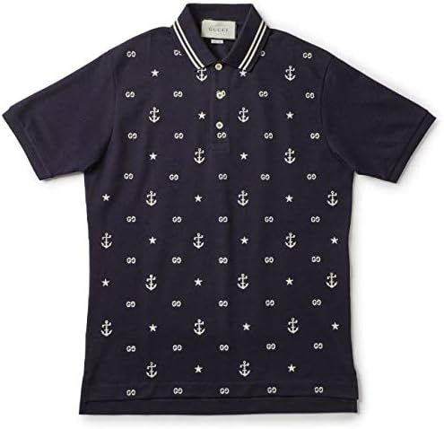 Amazon Gucci グッチ シャツ メンズ Stretch Cotton Piquet ポロシャツ Navy Multicolor Xjb0t 4437 並行輸入品 ポロシャツ 通販