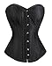 Camellias Taffeta Double Steel Boned Waist Training Corset Heavy Duty Waist Shaper