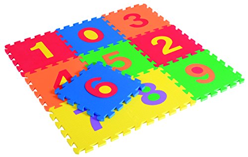 Kids Play Mat - Numbers And Animals Foam Floor Matt - 10 Interlocking Pieces To Develop Children's Motor Skills And Color Recognition - Thumbnail 6