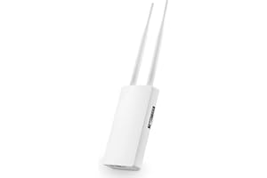MokerLink Outdoor Wireless AP, 2.4GHz 300Mbps WiFi Access Point with 2 * 5dbi Antenna, 24V PoE Power, IP65 Weatherproof, 2x10