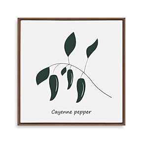 Framed Canvas Wall Art for Living Room, Bedroom Nordic Style Plants Theme Canvas Prints for Home Decoration Ready to Hang - 16x16 inches