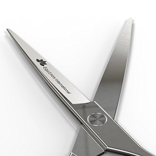 Equinox Barber & Salon Styling Series - Barber Hair Cutting Scissors/Shears - 6.5" Overall Length - Detachable Finger Rest - High Quality Stainless Steel