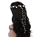 ReNext Rose Flowers Branch Festival Wedding Garland Head Wreath Crown Floral Halo Headpiece Photography Tool Adult Size (White and Green)