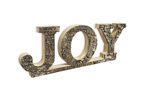 JOY – All Natural Handcrafted Birch Wood Word Sign, Wall Art Home Décor, 16″ x 6″