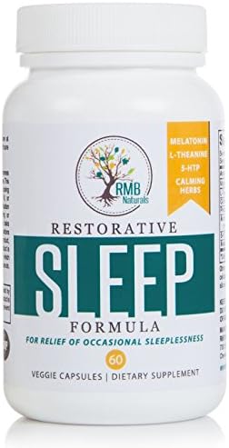 Natural Sleeping Pills with Melatonin - Extra Strength for Great Sleep. Naturally Drug Free with 5-HTP, Magnesium, More Non Habit Forming (60 Veggie Capsules)