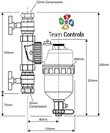 Teams Magnetic Boiler Filter 22mm Inline Central Heating + Inhibitor view 3
