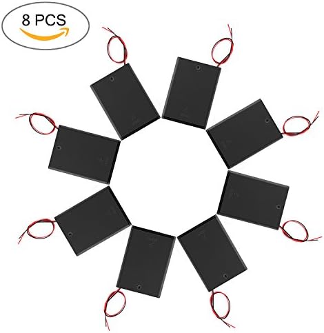 Balepha AA Battery Holder Case Box With Cover &amp; ON/OFF Switch Wires Leads (8x 3aa)