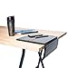 GrayStone Black Sofa Arm Tray Table with Rubber Surface for Non-Slip Or Spill | Flexi Foldable Wooden Bamboo Organizer Over Couch Armrest | Holds Coffee, Drink, Snack and Remote Control