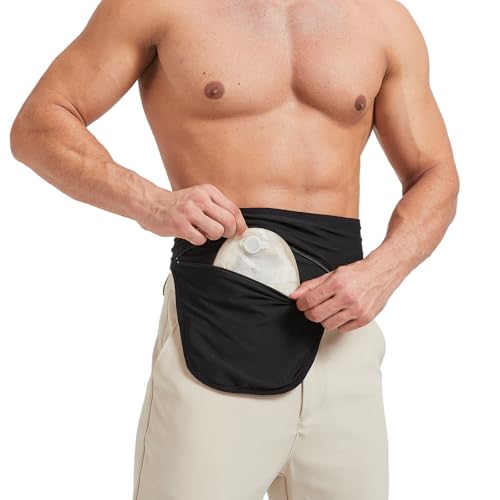 DERAYMI Stoma GüRtel Black Ostomy Belt,Sport & Nuoto Guertel Stoma Benda per Uomo E Donna, Stoma, Accessori Stomia Regolabile, Nero , m